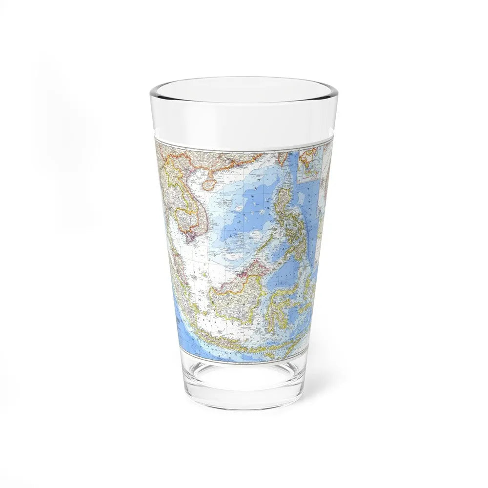 Asia - Southeast (1968) (Map) Pint Glass 16oz-16oz-Go Mug Yourself