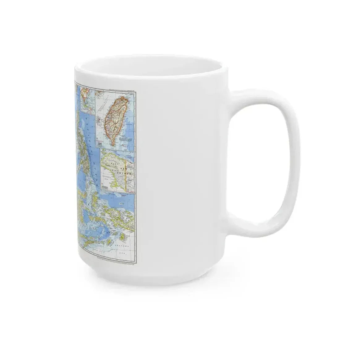 Asia - Southeast (1968) (Map) White Coffee Mug - Go Mug Yourself