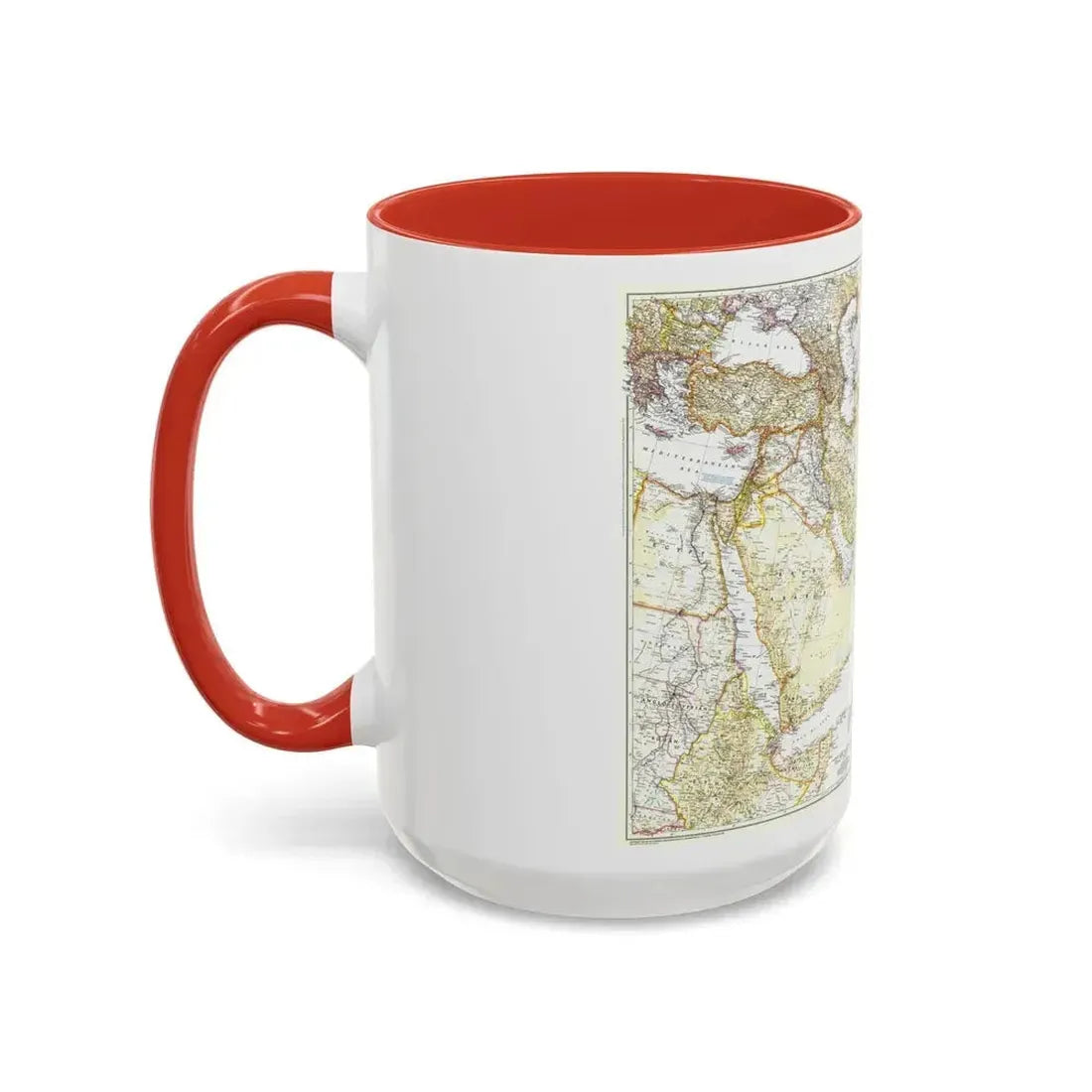 Asia - Southwest (1952) (Map) Accent Coffee Mug - Go Mug Yourself