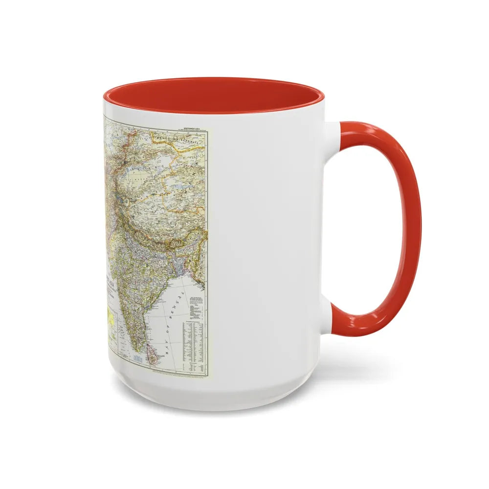 Asia - Southwest (1952) (Map) Accent Coffee Mug-Go Mug Yourself