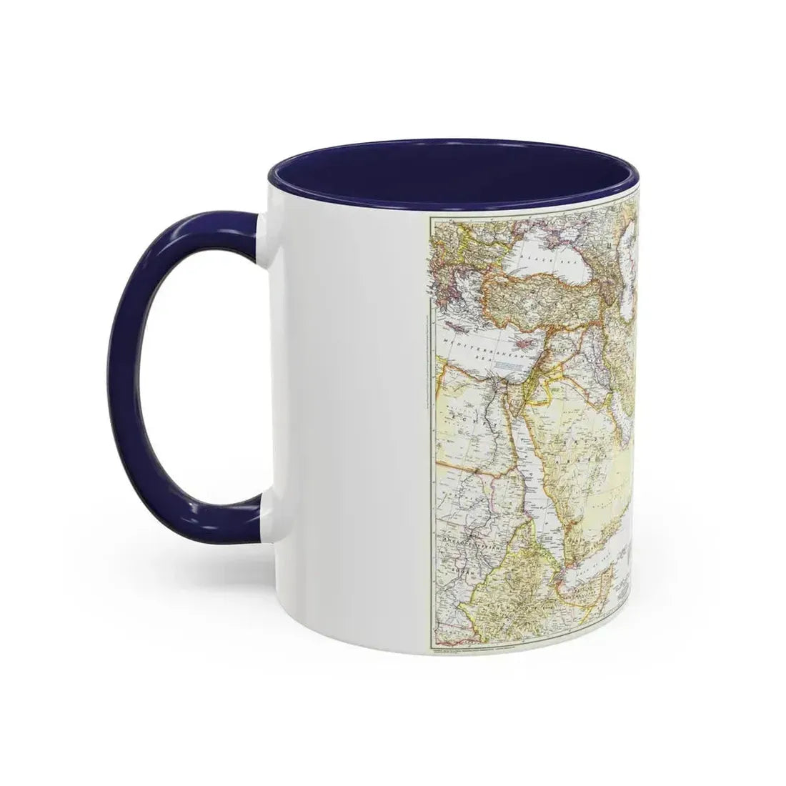 Asia - Southwest (1952) (Map) Accent Coffee Mug - Go Mug Yourself