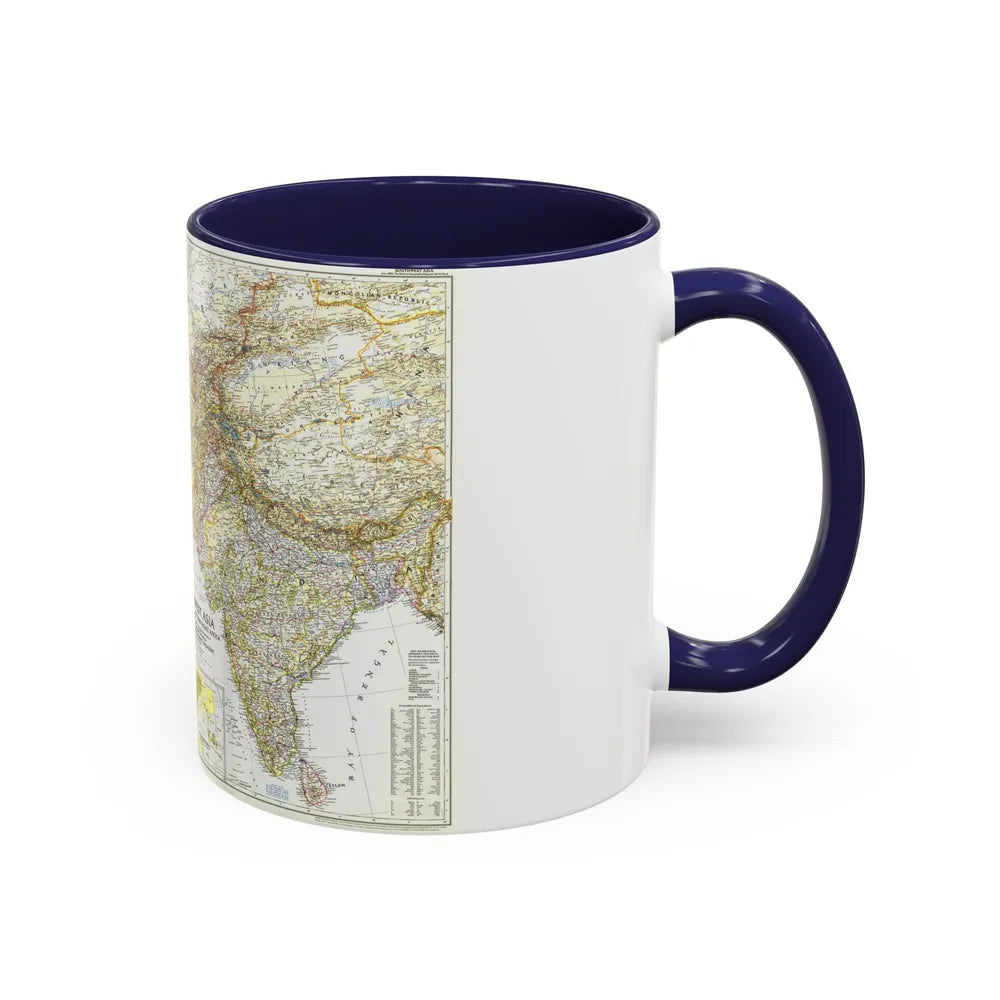 Asia - Southwest (1952) (Map) Accent Coffee Mug-Go Mug Yourself