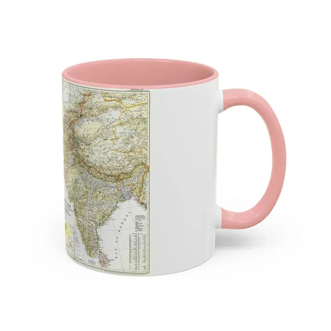 Asia - Southwest (1952) (Map) Accent Coffee Mug - Go Mug Yourself