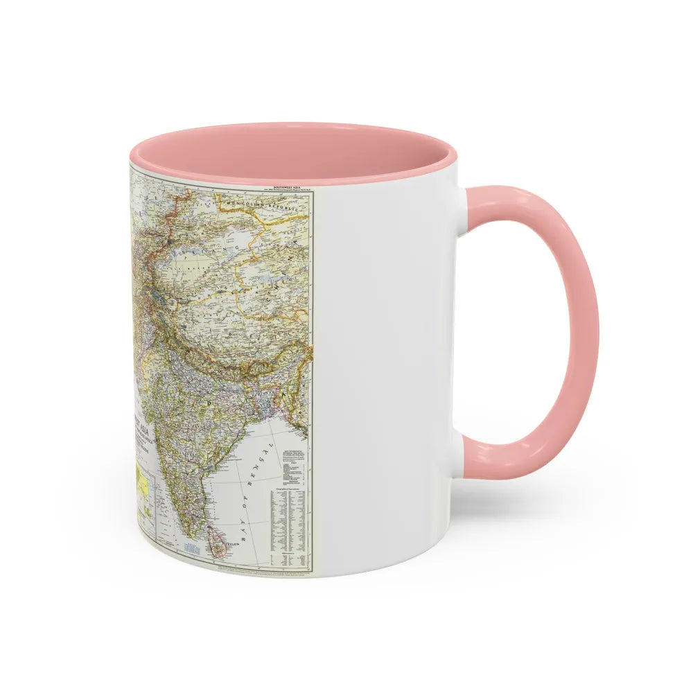 Asia - Southwest (1952) (Map) Accent Coffee Mug-Go Mug Yourself