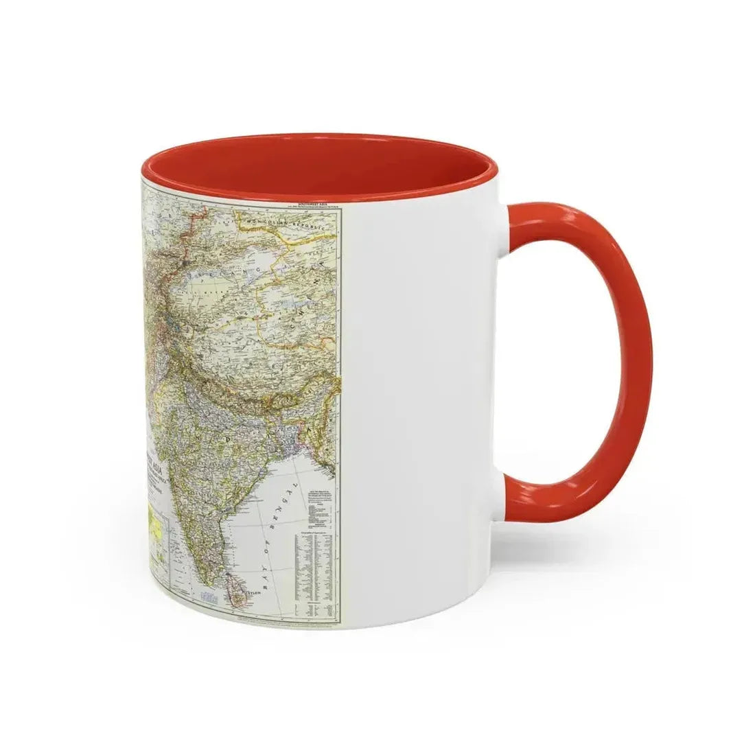 Asia - Southwest (1952) (Map) Accent Coffee Mug - Go Mug Yourself