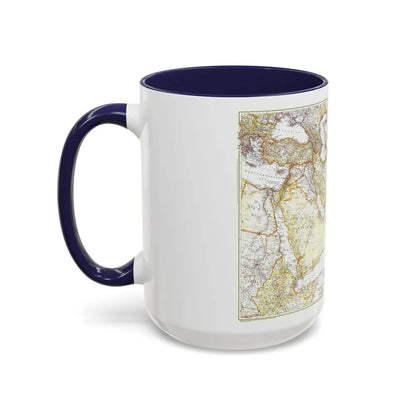 Asia - Southwest (1952) (Map) Accent Coffee Mug-Go Mug Yourself