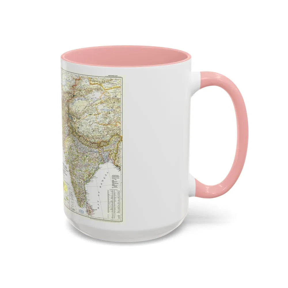 Asia - Southwest (1952) (Map) Accent Coffee Mug-Go Mug Yourself