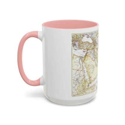 Asia - Southwest (1952) (Map) Accent Coffee Mug-Go Mug Yourself