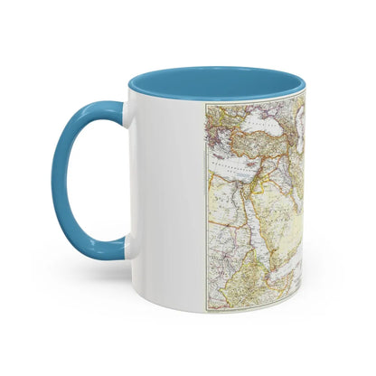 Asia - Southwest (1952) (Map) Accent Coffee Mug-Go Mug Yourself