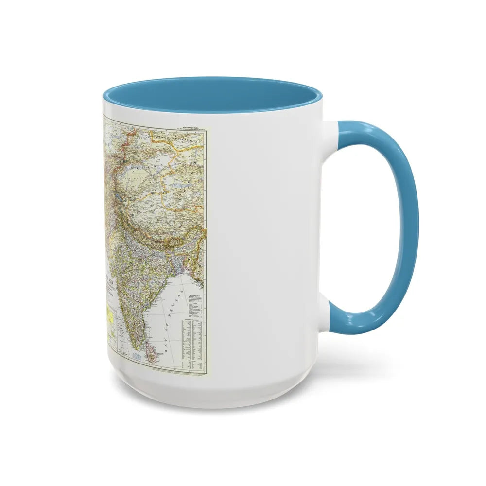 Asia - Southwest (1952) (Map) Accent Coffee Mug-Go Mug Yourself