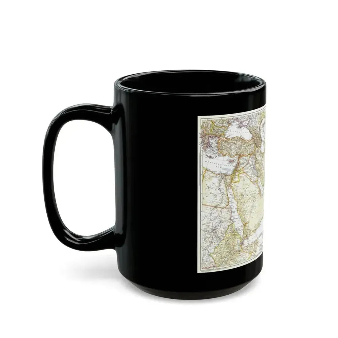 Asia - Southwest (1952) (Map) Black Coffee Mug - Go Mug Yourself