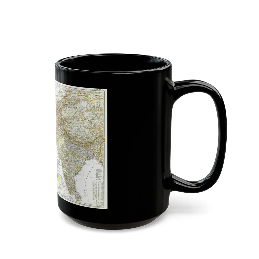 Asia - Southwest (1952) (Map) Black Coffee Mug-Go Mug Yourself