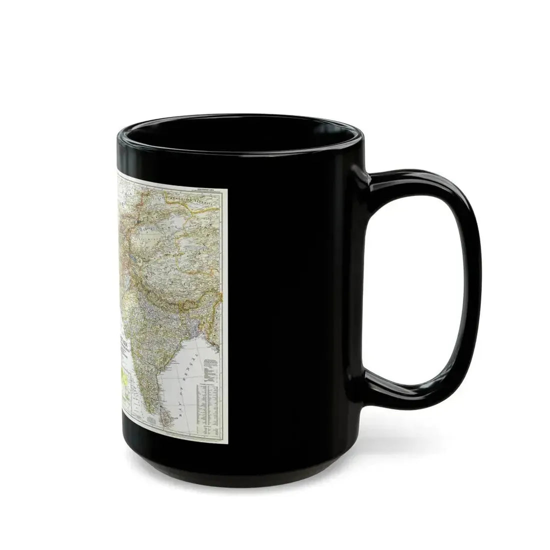 Asia - Southwest (1952) (Map) Black Coffee Mug - Go Mug Yourself