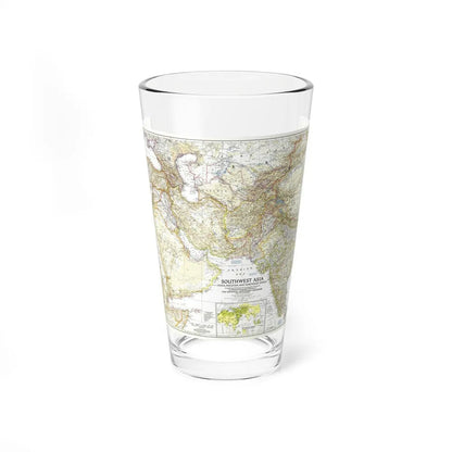 Asia - Southwest (1952) (Map) Pint Glass 16oz-16oz-Go Mug Yourself