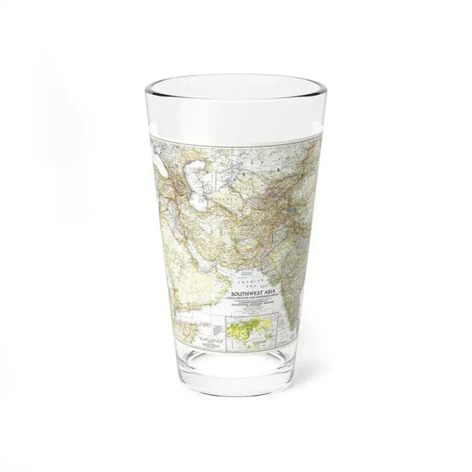 Asia - Southwest (1952) (Map) Pint Glass 16oz 16oz - Go Mug Yourself