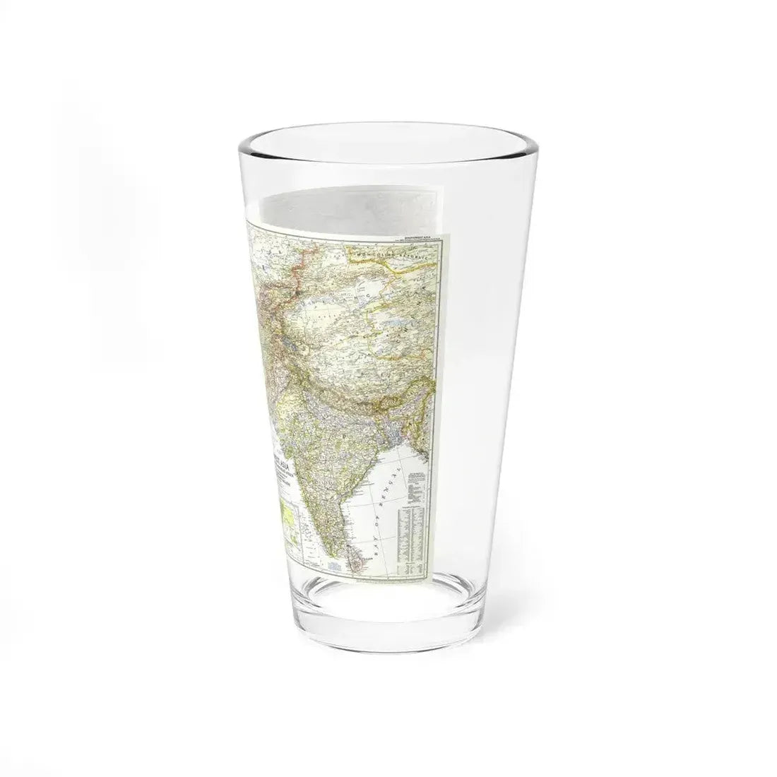 Asia - Southwest (1952) (Map) Pint Glass 16oz - Go Mug Yourself