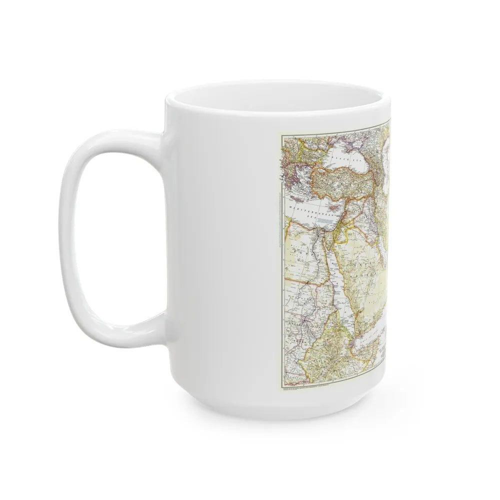 Asia - Southwest (1952) (Map) White Coffee Mug-Go Mug Yourself