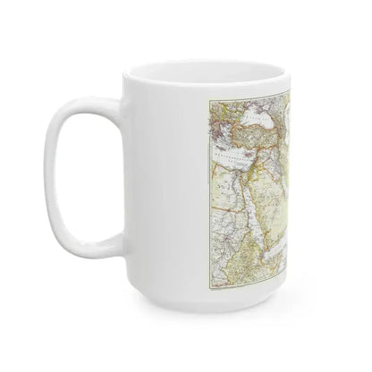 Asia - Southwest (1952) (Map) White Coffee Mug - Go Mug Yourself
