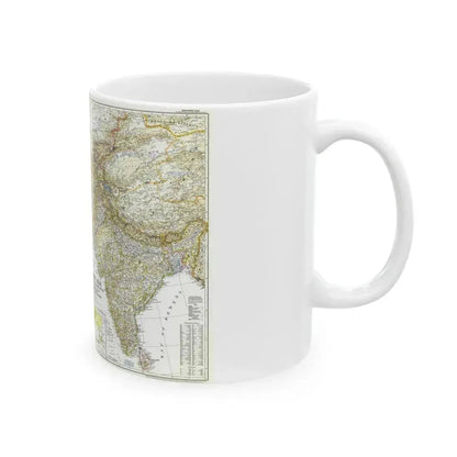 Asia - Southwest (1952) (Map) White Coffee Mug - Go Mug Yourself