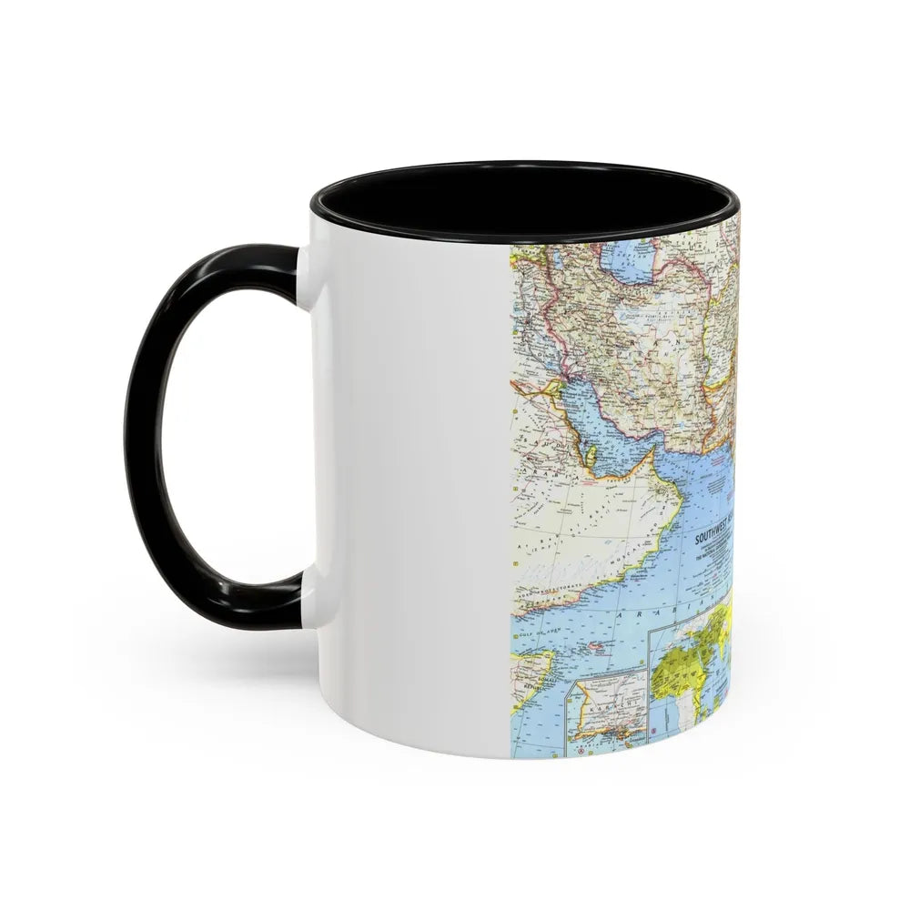 Asia - Southwest (1963) (Map) Accent Coffee Mug-Go Mug Yourself