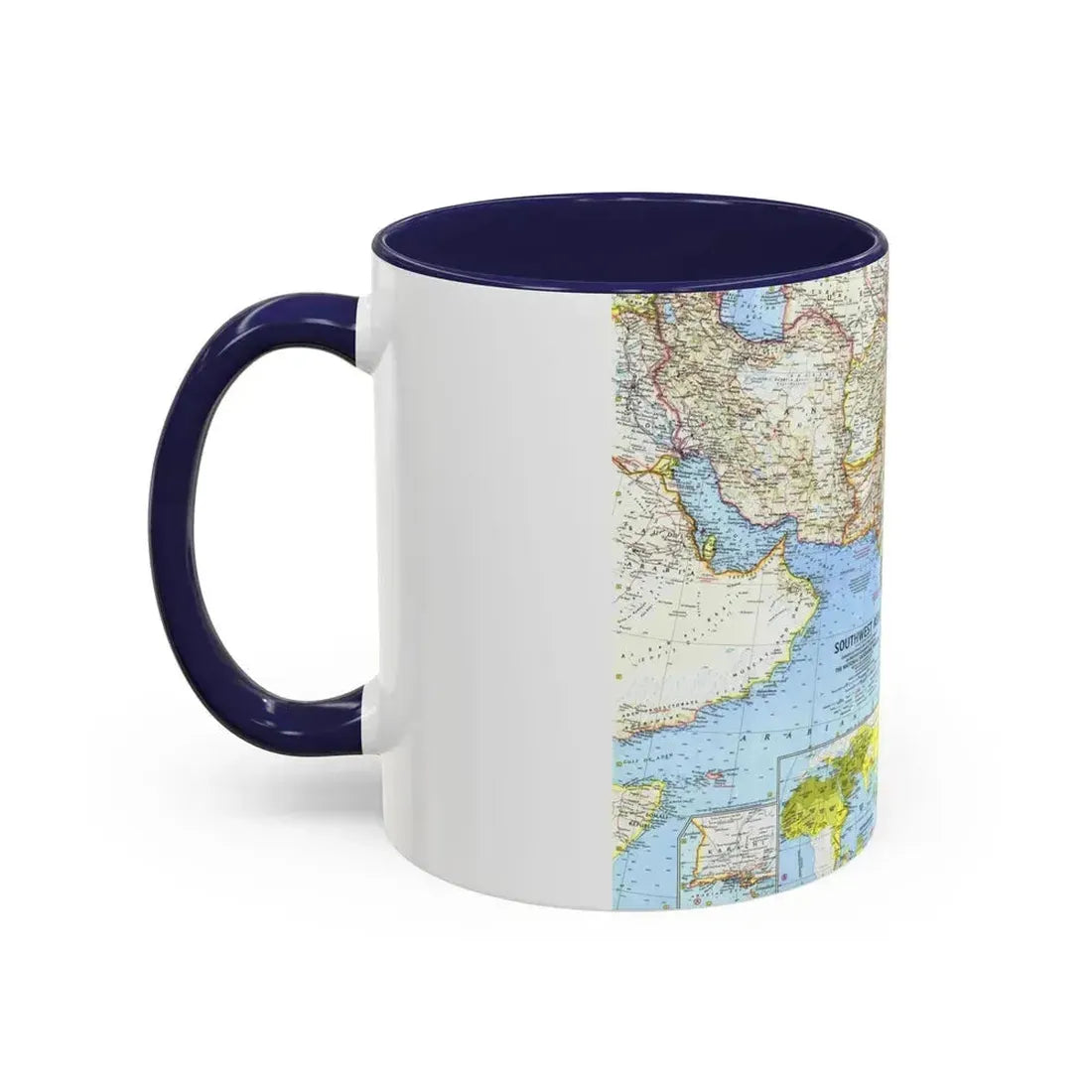 Asia - Southwest (1963) (Map) Accent Coffee Mug - Go Mug Yourself