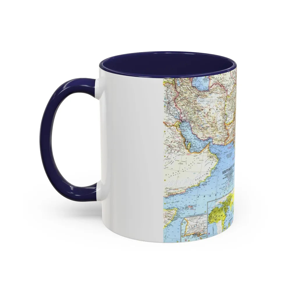 Asia - Southwest (1963) (Map) Accent Coffee Mug-Go Mug Yourself