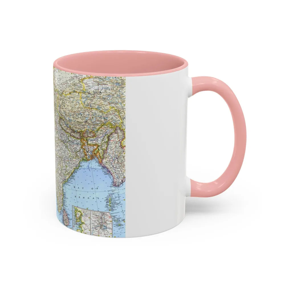 Asia - Southwest (1963) (Map) Accent Coffee Mug-Go Mug Yourself