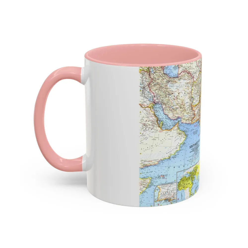 Asia - Southwest (1963) (Map) Accent Coffee Mug-Go Mug Yourself