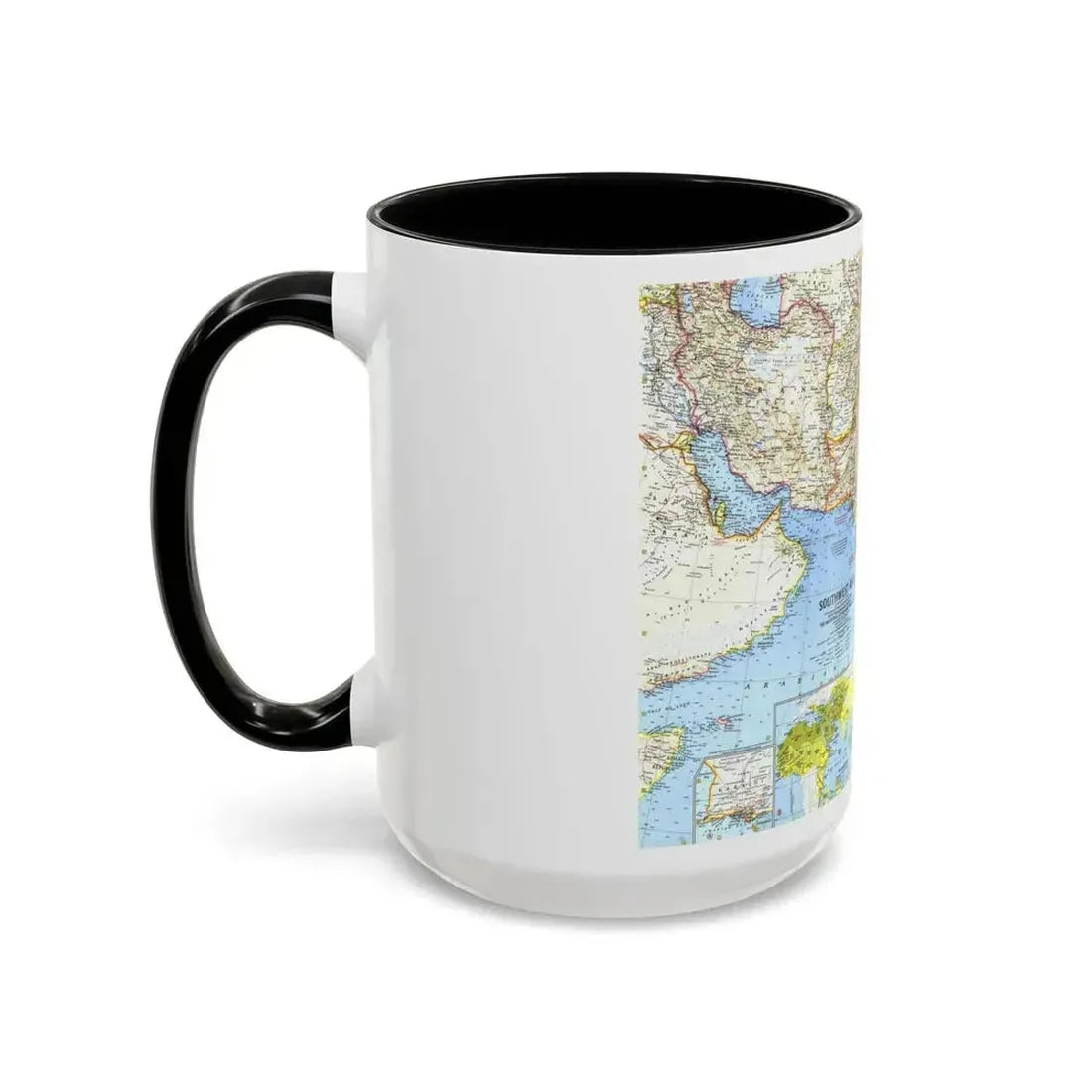 Asia - Southwest (1963) (Map) Accent Coffee Mug - Go Mug Yourself