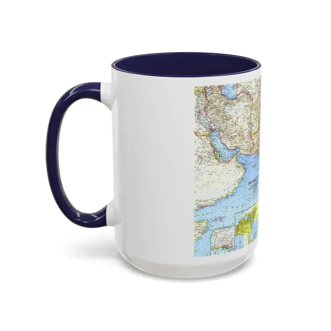 Asia - Southwest (1963) (Map) Accent Coffee Mug - Go Mug Yourself