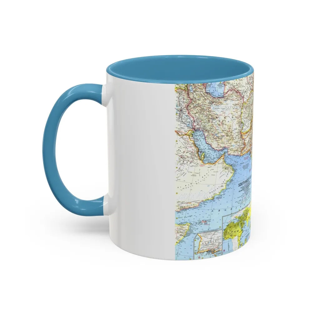 Asia - Southwest (1963) (Map) Accent Coffee Mug-Go Mug Yourself