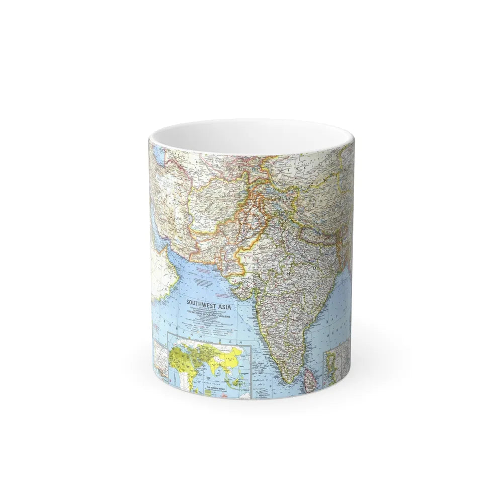 Asia - Southwest (1963) (Map) Color Changing Mug 11oz-Go Mug Yourself