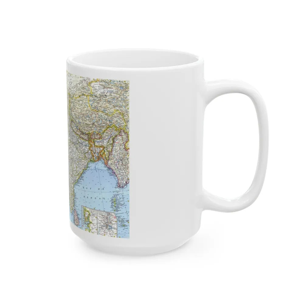 Asia - Southwest (1963) (Map) White Coffee Mug-Go Mug Yourself