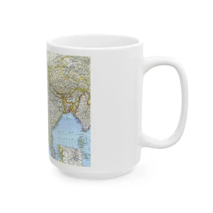 Asia - Southwest (1963) (Map) White Coffee Mug - Go Mug Yourself