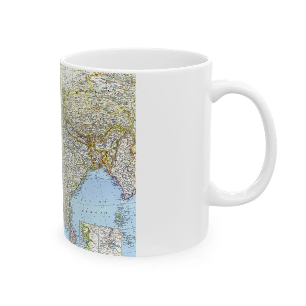 Asia - Southwest (1963) (Map) White Coffee Mug-Go Mug Yourself