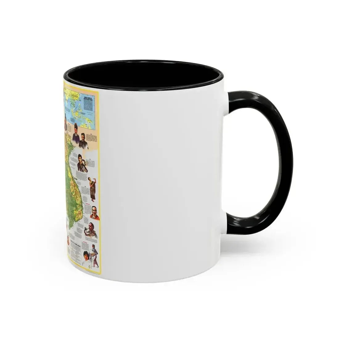 Asia - The Peoples of Mainland Southeast (1971) (Map) Accent Coffee Mug - Go Mug Yourself