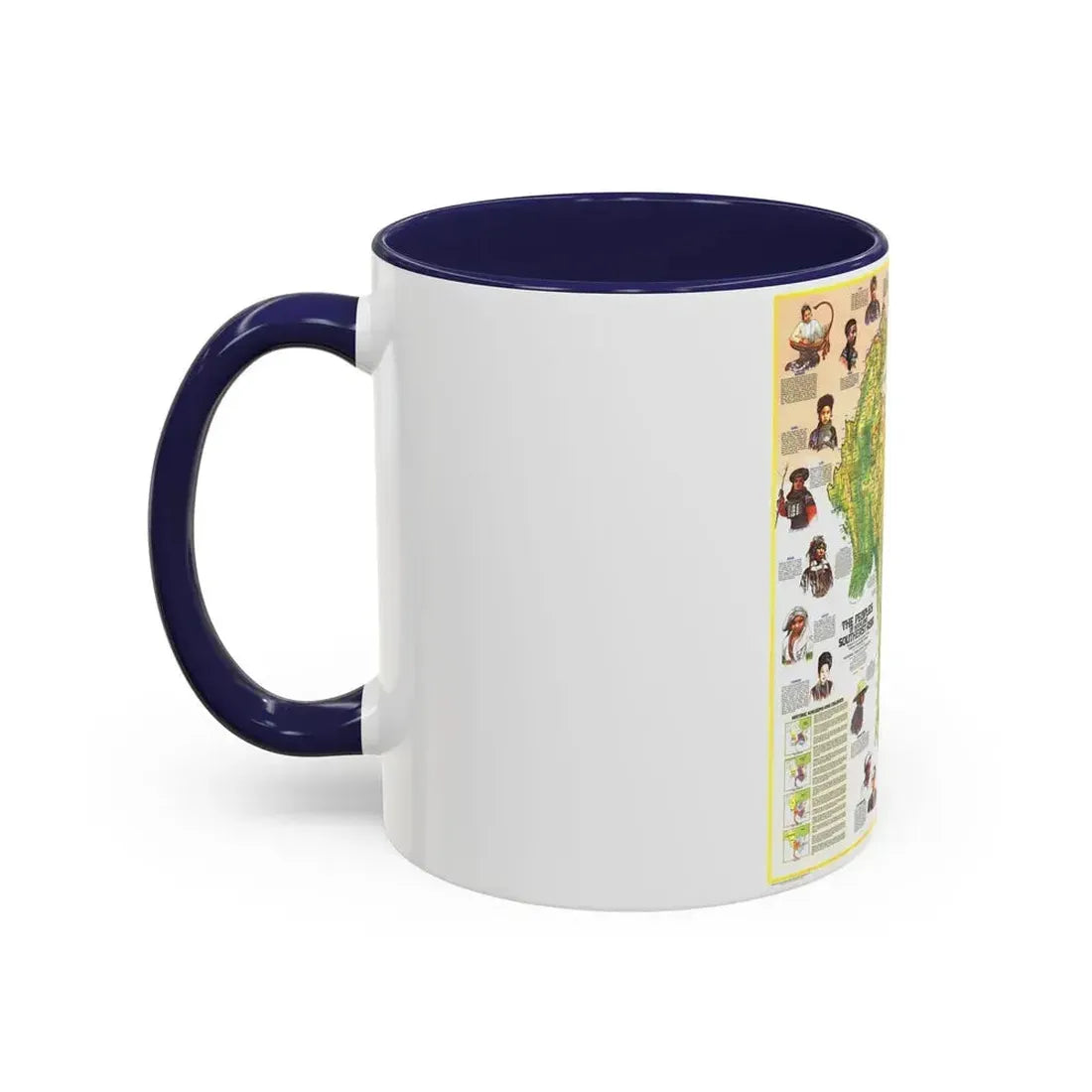 Asia - The Peoples of Mainland Southeast (1971) (Map) Accent Coffee Mug - Go Mug Yourself