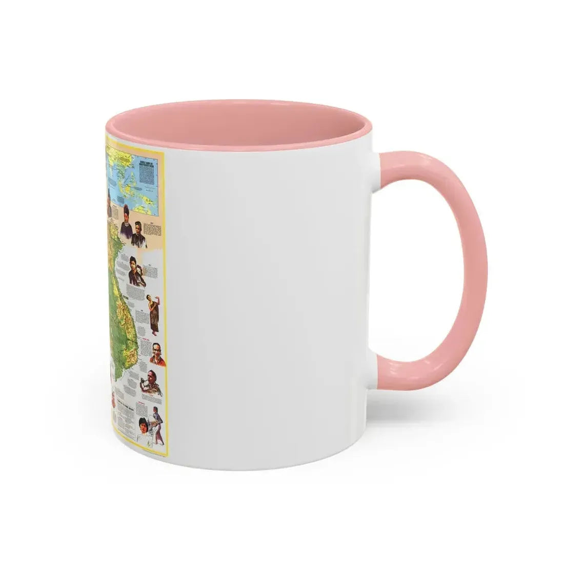 Asia - The Peoples of Mainland Southeast (1971) (Map) Accent Coffee Mug - Go Mug Yourself