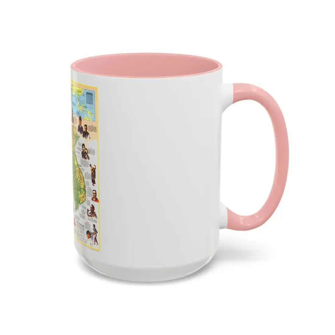 Asia - The Peoples of Mainland Southeast (1971) (Map) Accent Coffee Mug - Go Mug Yourself