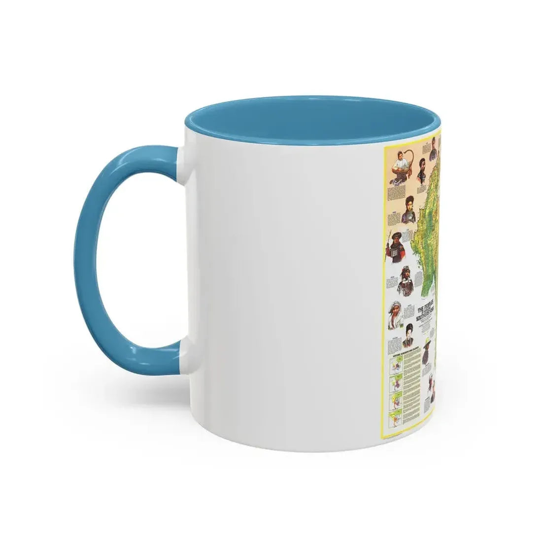 Asia - The Peoples of Mainland Southeast (1971) (Map) Accent Coffee Mug - Go Mug Yourself