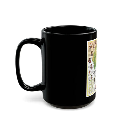 Asia - The Peoples of Mainland Southeast (1971) (Map) Black Coffee Mug-Go Mug Yourself