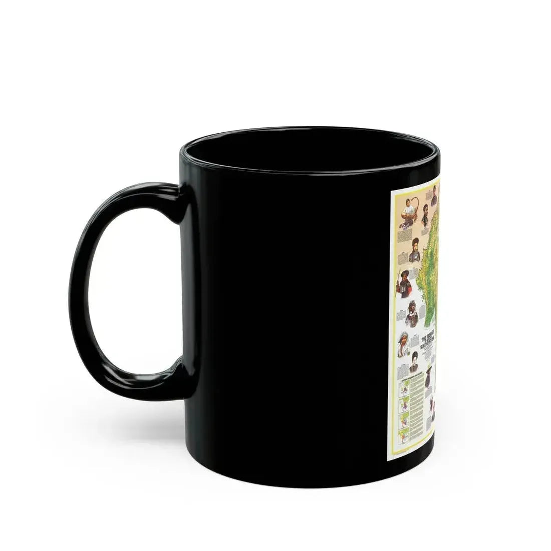 Asia - The Peoples of Mainland Southeast (1971) (Map) Black Coffee Mug - Go Mug Yourself