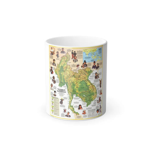 Asia - The Peoples of Mainland Southeast (1971) (Map) Color Changing Mug 11oz-Go Mug Yourself