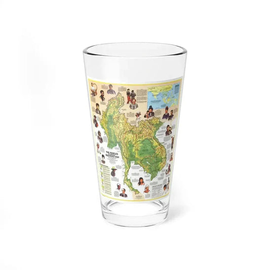 Asia - The Peoples of Mainland Southeast (1971) (Map) Pint Glass 16oz 16oz - Go Mug Yourself