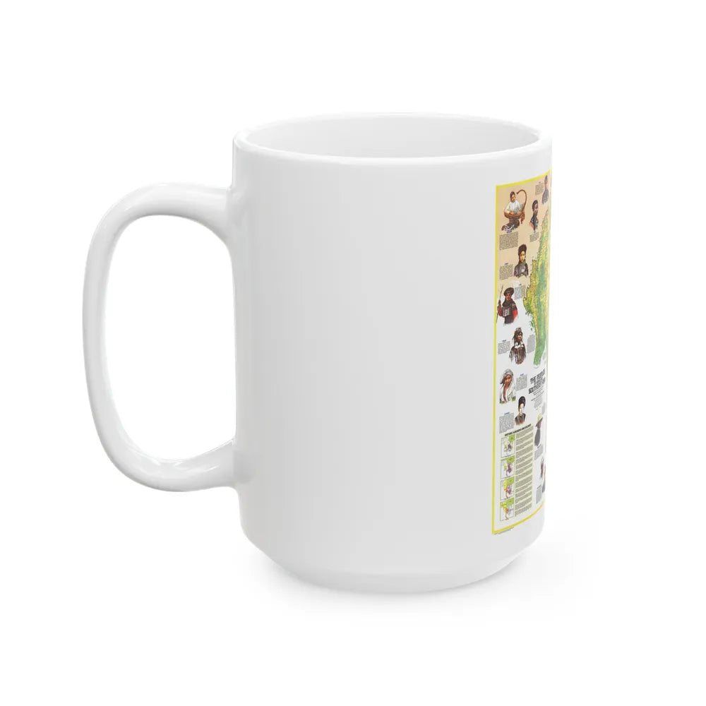 Asia - The Peoples of Mainland Southeast (1971) (Map) White Coffee Mug-Go Mug Yourself