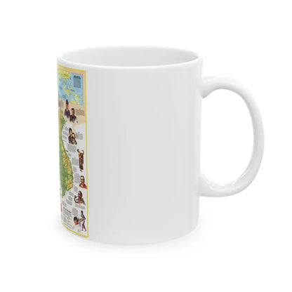 Asia - The Peoples of Mainland Southeast (1971) (Map) White Coffee Mug-Go Mug Yourself