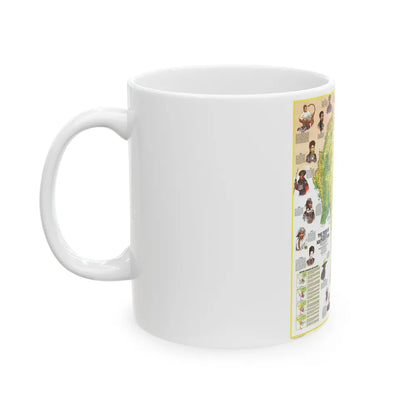 Asia - The Peoples of Mainland Southeast (1971) (Map) White Coffee Mug-Go Mug Yourself