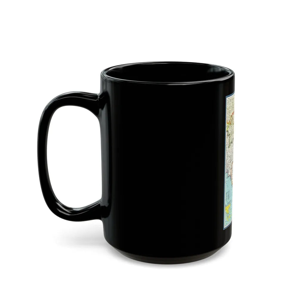 Asia - Viet Nam, Cambodia, Laos (1965) (Map) Black Coffee Mug-Go Mug Yourself