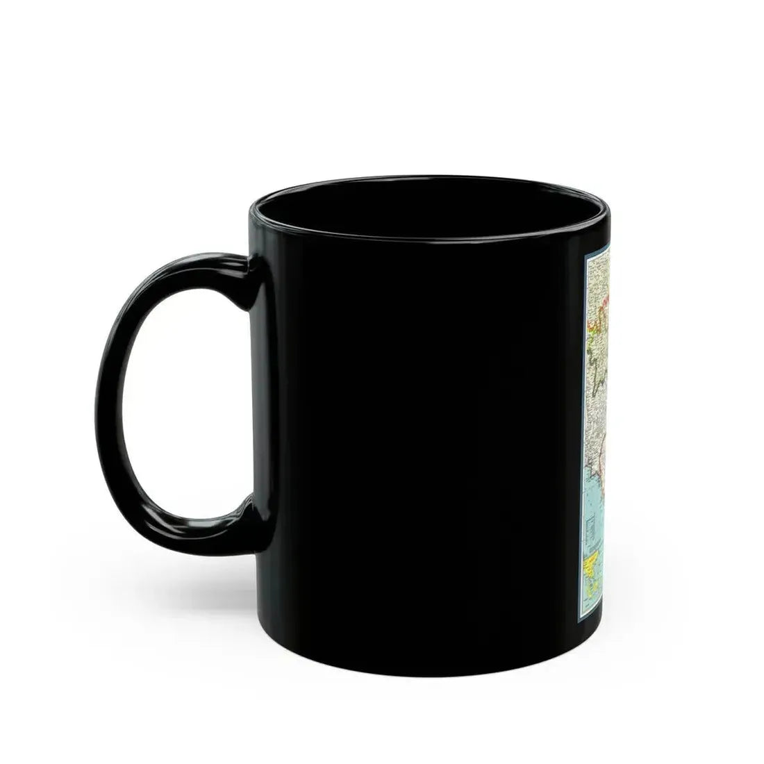 Asia - Viet Nam, Cambodia, Laos (1965) (Map) Black Coffee Mug - Go Mug Yourself