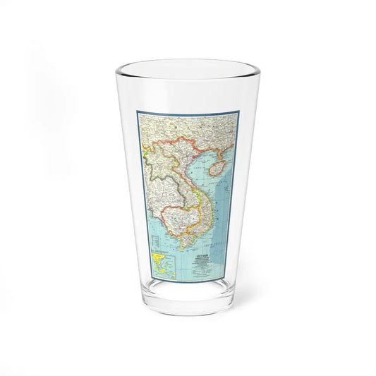 Asia - Viet Nam, Cambodia, Laos (1965) (Map) Pint Glass 16oz-16oz-Go Mug Yourself